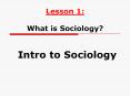 Lesson 1:  What is Sociology? PowerPoint PPT Presentation