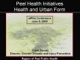 Peel Health Initiatives Health and Urban Form PowerPoint PPT Presentation