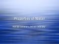 Properties of Water PowerPoint PPT Presentation