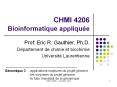 CHMI 4206 Bioinformatique appliqu PowerPoint PPT Presentation
