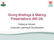 Giving Briefings
