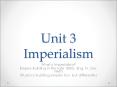 Unit 3 Imperialism PowerPoint PPT Presentation