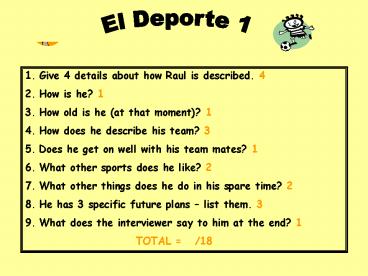 El Deporte 1