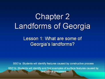 Chapter 2 Landforms of Georgia