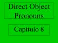 Direct Object Pronouns PowerPoint PPT Presentation