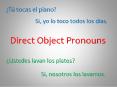 Direct Object Pronouns PowerPoint PPT Presentation