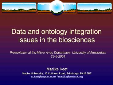Data%20and%20ontology%20integration%20issues%20in%20the%20biosciences