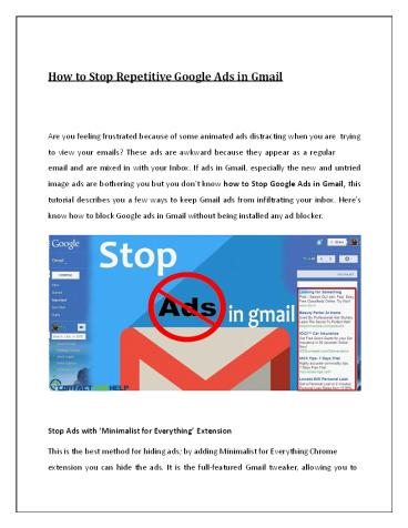 How to Stop Repetitive Google Ads in Gmail