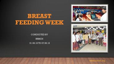Breast Feeding Week @RRMCH