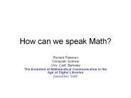 How can we speak Math?
