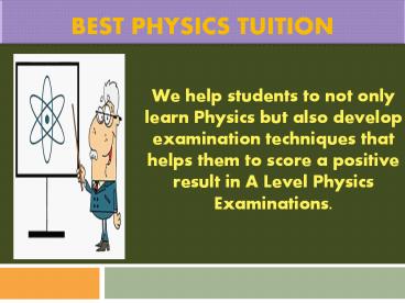 A level Physics Tuition in Singapore