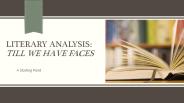Literary analysis: till we have faces