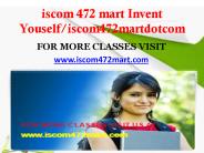 iscom 472 mart Invent Youself/iscom472martdotcom