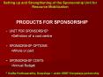 PRODUCTS FOR SPONSORSHIP PowerPoint PPT Presentation
