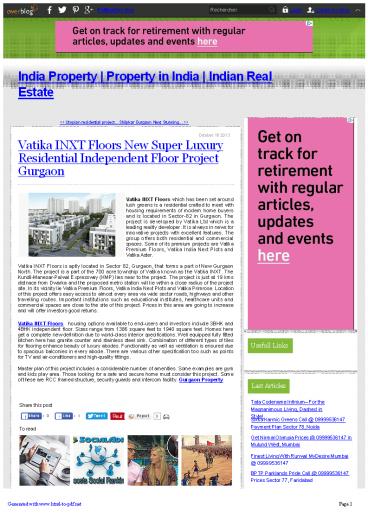 Residential projects in Gurgaon