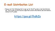 E-mail Distribution List