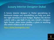 Luxury Interior Designer Dubai