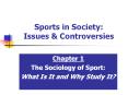 Sports in Society: Issues PowerPoint PPT Presentation