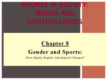 Gender and Sports: