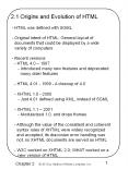 2.1 Origins and Evolution of HTML PowerPoint PPT Presentation