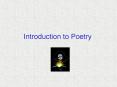Introduction to Poetry PowerPoint PPT Presentation