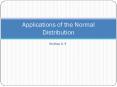 Applications of the Normal Distribution PowerPoint PPT Presentation