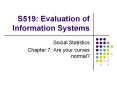 S519: Evaluation of Information Systems PowerPoint PPT Presentation