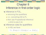 Chapter 8 Inference in first-order logic
