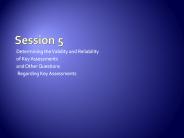 Determining the Validity and Reliability