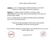 Black History Month Project