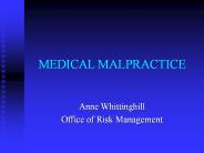 MEDICAL MALPRACTICE