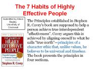 The 7 Habits of Highly Effective People