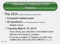 Television Production DDA Review PowerPoint PPT Presentation