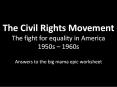 The Civil Rights Movement The fight for equality in America 1950s  PowerPoint PPT Presentation