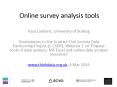 Online survey analysis tools PowerPoint PPT Presentation