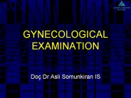 GYNECOLOGICAL EXAMINATION