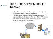 The Client-Server Model for the Web