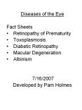 Diseases of the Eye PowerPoint PPT Presentation
