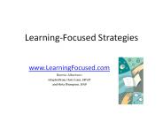 Learning-Focused Strategies