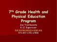 7th Grade Health and Physical Education Program PowerPoint PPT Presentation
