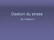 Gestion du stress  du m
