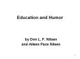 Education and Humor PowerPoint PPT Presentation