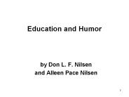 Education and Humor