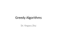 Greedy Algorithms
