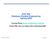 ECE 569 Database System Engineering Spring 2004