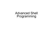 Advanced Shell Programming