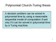 Polynomial Church-Turing thesis PowerPoint PPT Presentation