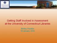 Getting Staff Involved in Assessment