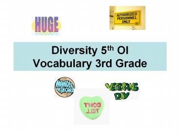 Diversity 5th OI Vocabulary 3rd Grade