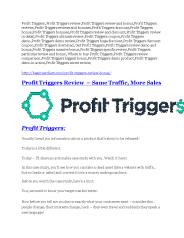 Profit Triggers review - Profit Triggers sneak peek features